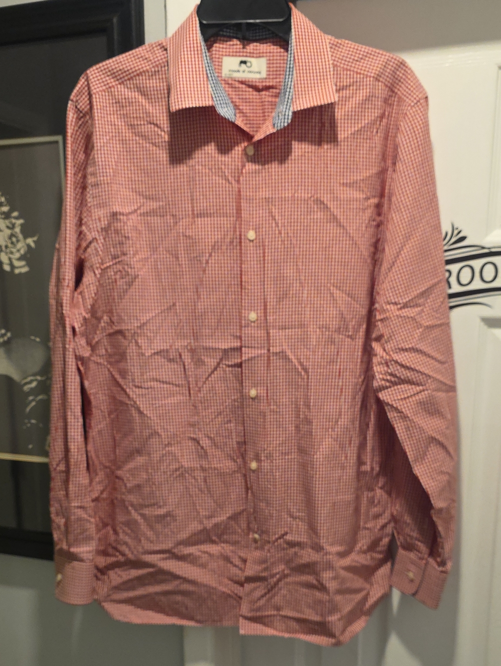 Moods of Norway Red Micro-Check Dress Shirt